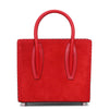 Paloma S mini Loubi red suede tote