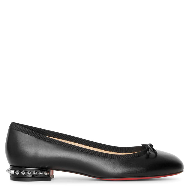 La Massine black leather flat