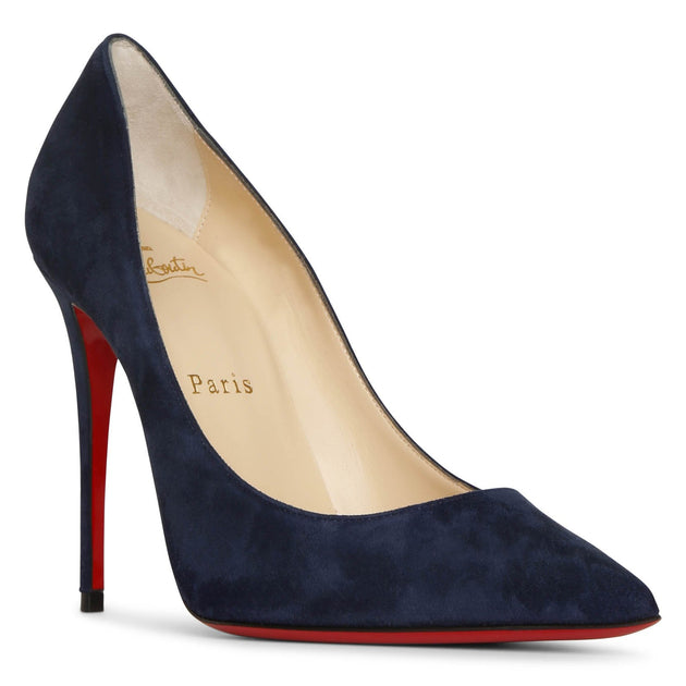 Christian Louboutin | Kate 100 midnight blue suede pumps