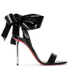 Epic Rose 100 soft patent black sandals
