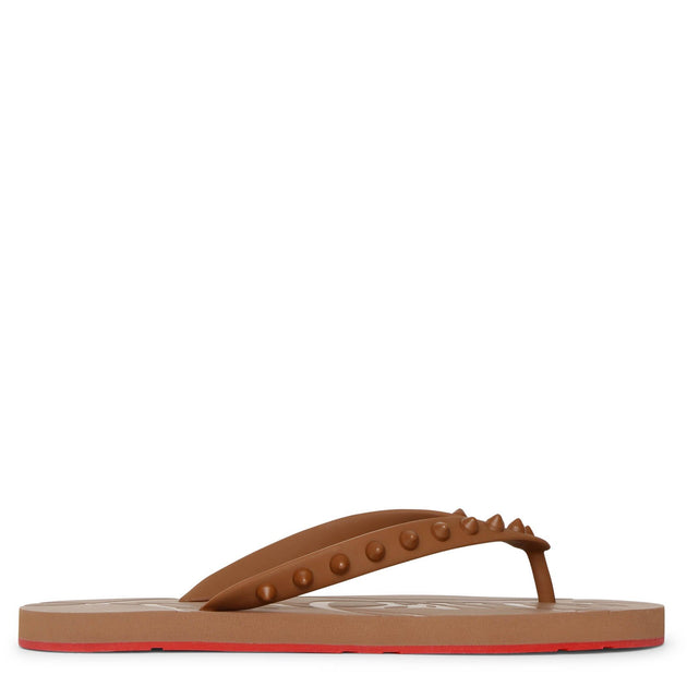 Christian Louboutin Loubi flip donna flat nude Savannahs
