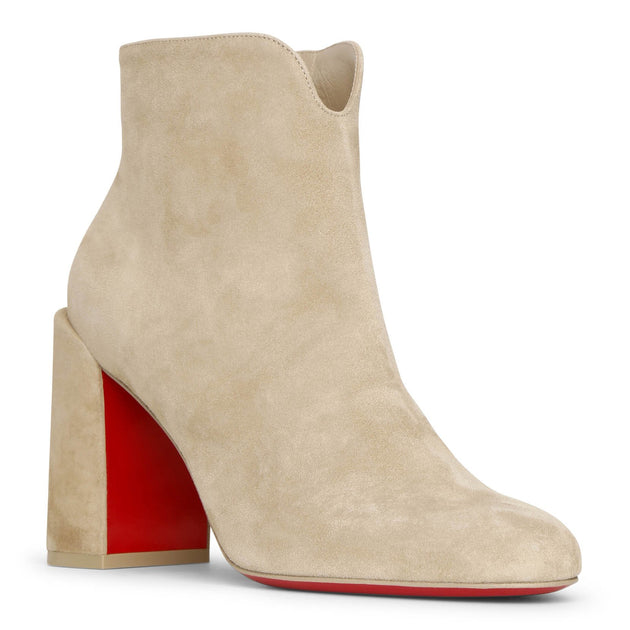 Louboutin Women's Ankle Boots Suede Gray - Brown - 36