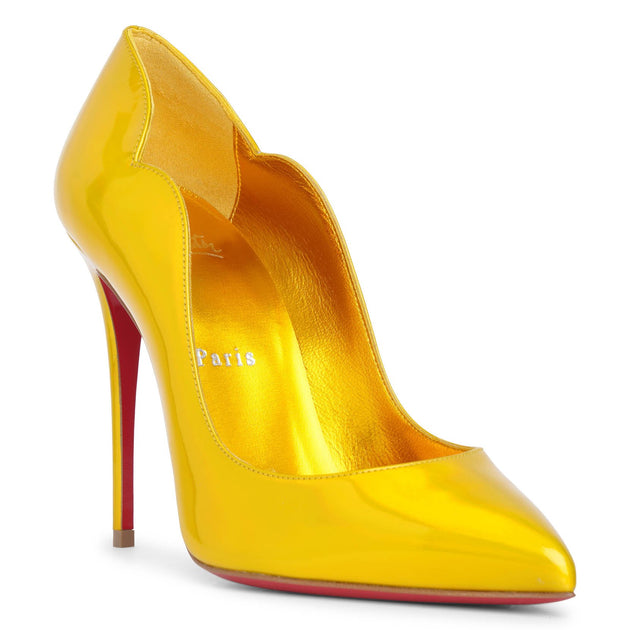 Christian Louboutin  Hot Chick 100 patent psychic black pumps