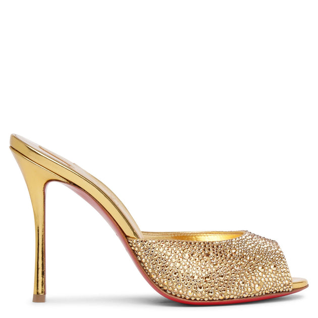 Christian Louboutin | Me Dolly 100 gold crystal mules | Savannahs