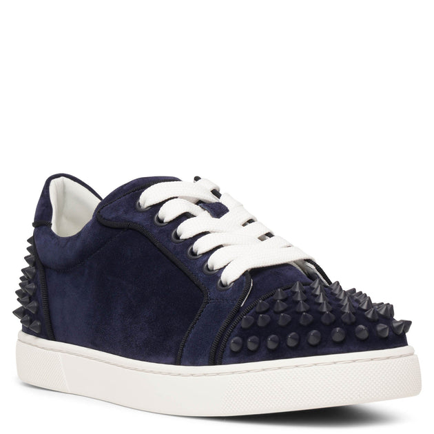 Christian Louboutin Vieira orlato navy blue suede sneakers