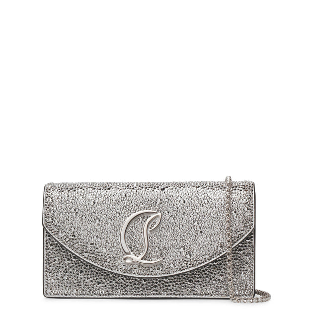 Christian Louboutin | Loubi54 small silver crystal crossbody
