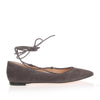 Grey suede lace up Femi' Flat