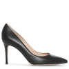 Black leather pump