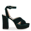 Roxy hunter green velvet sandal