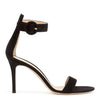 Portofino 85 black suede sandals