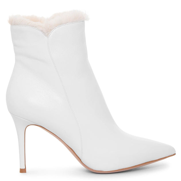 Gianvito Rossi Levy 85 white ankle boots Savannahs