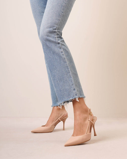 Gianvito Rossi Ascent beige leather pumps Savannahs