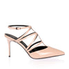 Nude patent leather pump