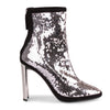 Silver sequin ankle boot