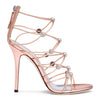 Zig-Zag 115 rose gold leather sandals