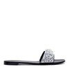 Black 10 pearl slide flats