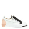 White black nude sneakers