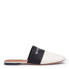Bedford flat black beige mules