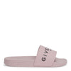 Pink logo rubber slide sandals