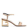 Beige Leather Triangle Sandal