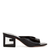 Patent black leather Triangle mules