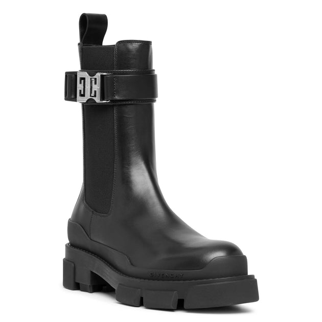 GIVENCHY (ジバンシィ) Terra Boots 4Gテラ　IT42 NEW Givenchy Terra 4G Buckle Combat Boot Women Sz 6 Lug Sole Black