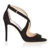 Emily 100 black suede sandal