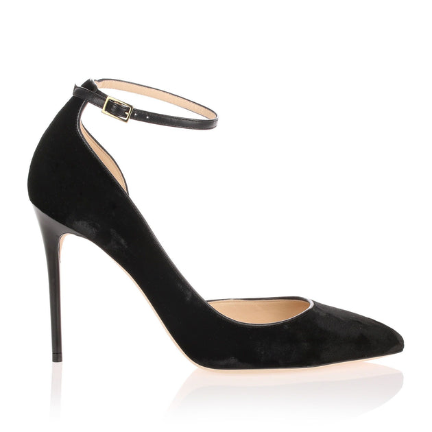 Lucy black velvet d'Orsay pump