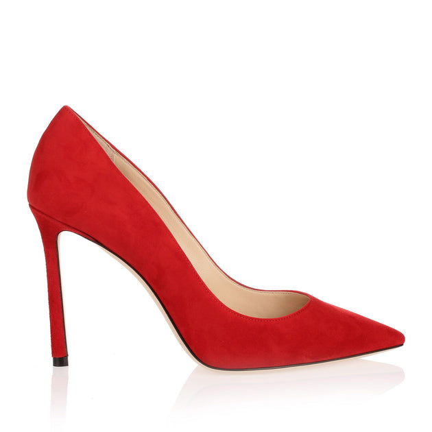 Jimmy Choo London Red Suede Pumps – catwalk