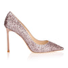 Romy 100 pink glitter pump