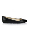 Waine black leather ballerina
