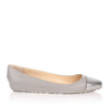 Waine grey leather ballerina
