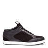 Miami black leather logo sneakers