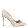 Romy 100 dusty glitter tiara pump
