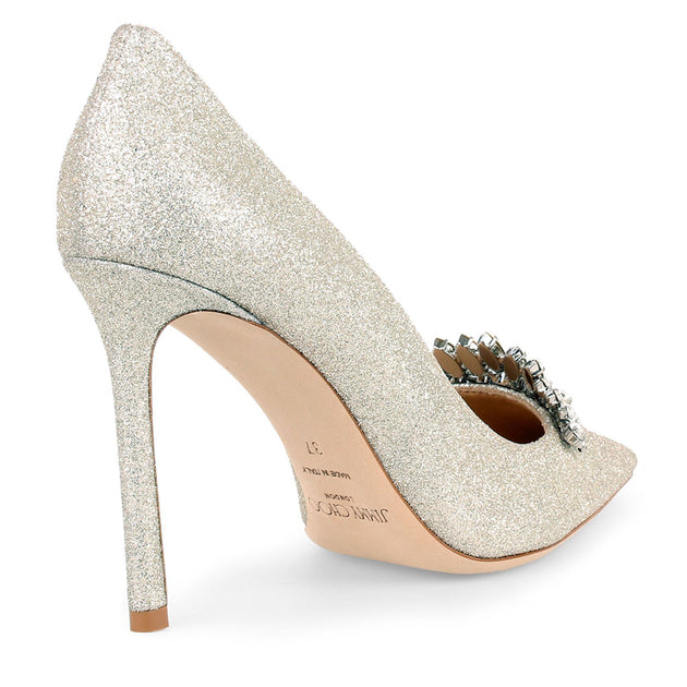 Romy 100 dusty glitter tiara pump