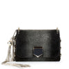 Lockett mini black glitter suede bag