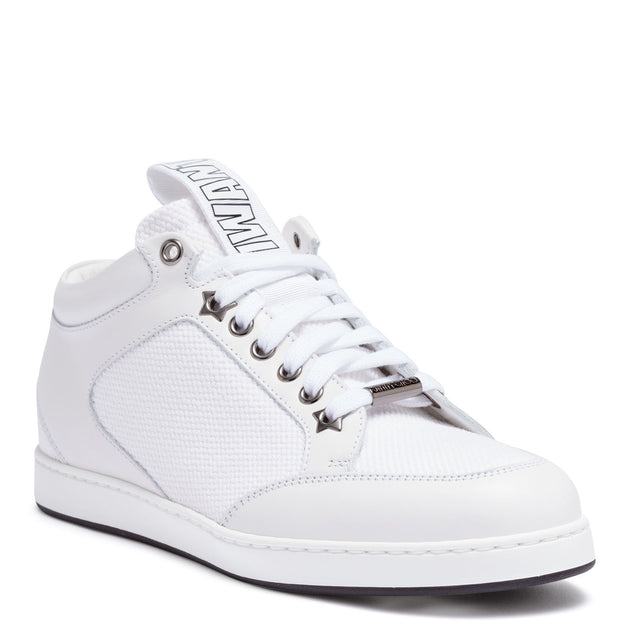Choo | Miami white leather logo tag sneakers | Savannahs