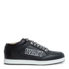 Miami black leather logo sneakers