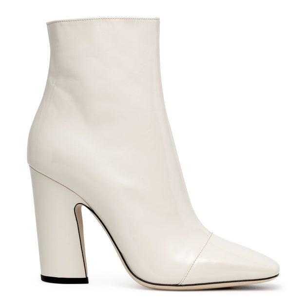 Jimmy Choo Mirren 100 cream soft patent boots Savannahs