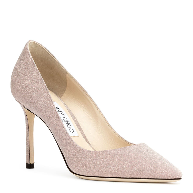 Jimmy Choo | Romy 85 ballet pink glitter pumps | Savannahs