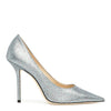 Shaded fine glitter fabric pumps