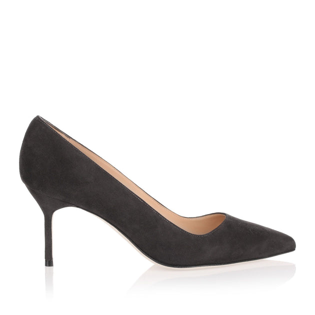 Dark grey shop suede pumps