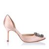 Hangisido nude satin d'orsay pump