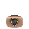 Kana champagne satin clutch