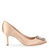 Hangisi 70 champagne satin pumps