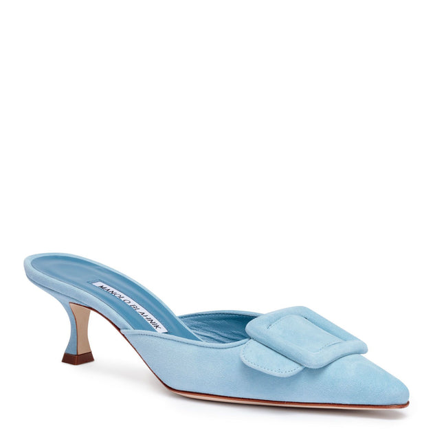 Light blue cheap mule shoes