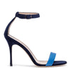Chaosbic 105 Blue Suede Snakeskin Sandals