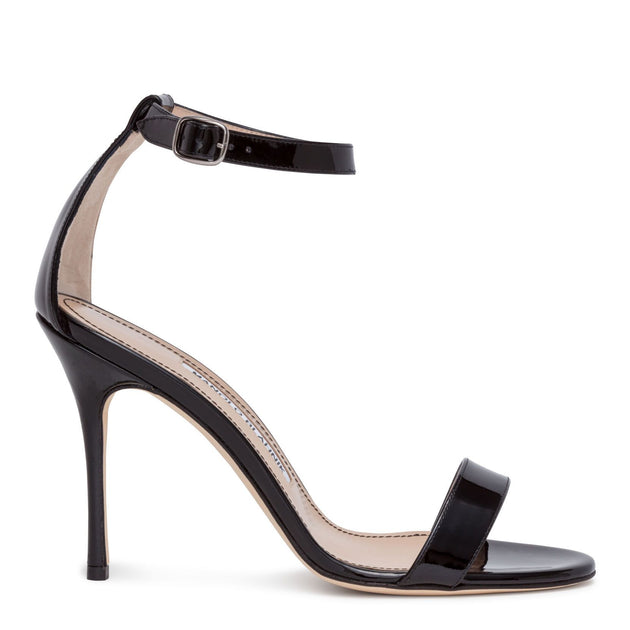【Manolo Blahnik】「CHA'AM」Black and Cream Leather Sandals Manolo Blahnik | Chilanghi black satin flat sandals | Savannahs