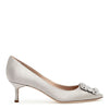 Hangisi 50 silver grey satin pump