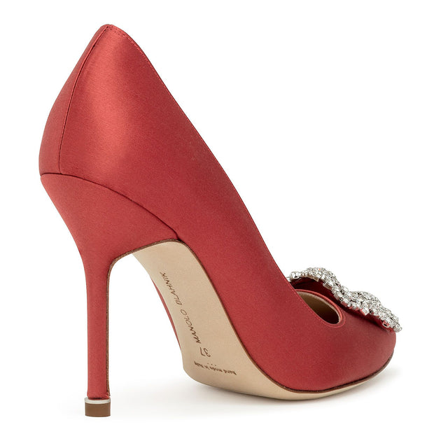 新品★Manolo Blahnik Hangisi pumps 105mm Manolo Blahnik Hangisi 105mm Satin High-Heel Pumps